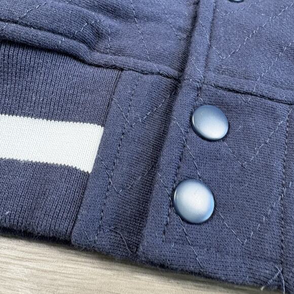 Sovereign Code Mens Medium Bloomington Varsity Jacket Striped Ribbed Long Sleeve - Picture 5 of 14